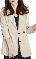 Thumbnail for your product : SUSIELADY Womens Casual Blazer Fashion Work Blazer Office Jacket Long Sleeves Open Front Outfits for Women Blue
