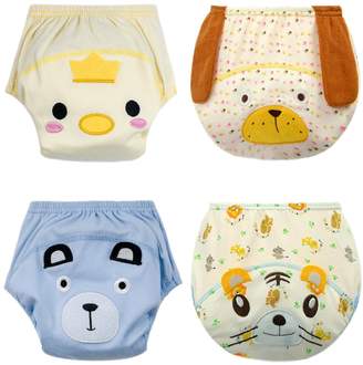 Octoer Elf Unisex ay Toddler Potty Training Pants Reusale Pack of 4 (L, )