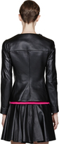 Thumbnail for your product : Hussein Chalayan Black Buffed Leather ShiftJacket