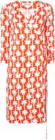 Thumbnail for your product : Diane von Furstenberg palm print wrap dress