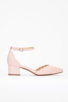 Thumbnail for your product : Wallis **Pink Scallop Block Heel Court Shoe
