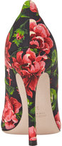 Thumbnail for your product : Miu Miu Floral-Print Point-Toe Pumps