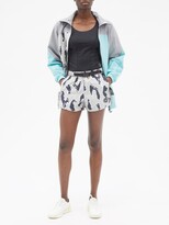 Thumbnail for your product : adidas by Stella McCartney Printed Recycled-shell Running Shorts - Black Print