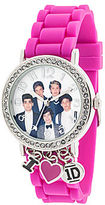 Thumbnail for your product : JCPenney FASHION WATCHES One Direction Womens Crystal-Accent Charm Silicone Strap Watch