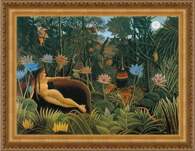 Vault W Artwork The Dream 1910 by Henri Rousseau Picture Framed Print on Canvas