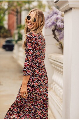 Little Mistress by Vogue Williams Printed Dress With Side Split