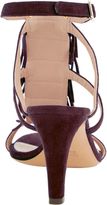 Thumbnail for your product : Chloé Suede Fringe-Trim Sandals-Purple