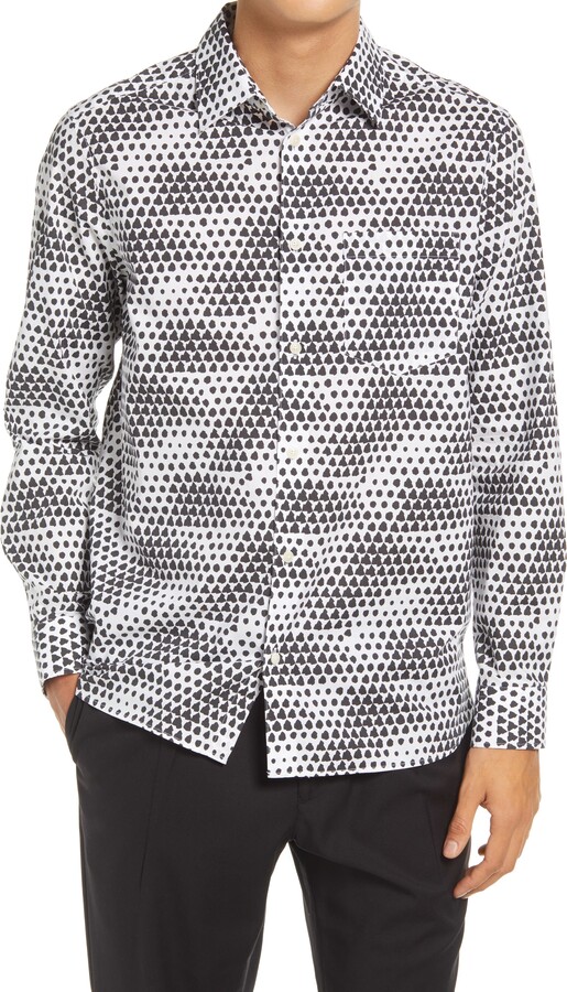 notley long sleeve large scale check shirt
