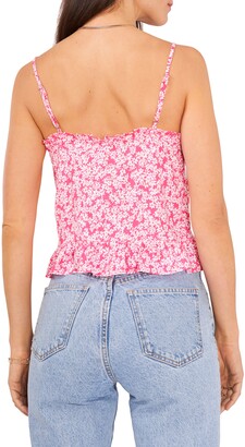 1 STATE Ruffle Floral Print Camisole
