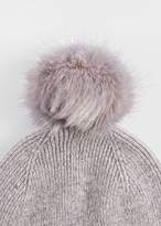 Thumbnail for your product : Paul Smith Women's Light Grey Pom-Pom Wool Beanie Hat