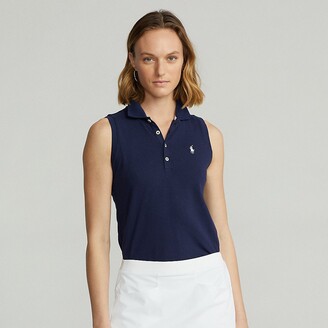 Ralph Lauren Tailored Fit Performance Sleeveless Polo - ShopStyle Tops