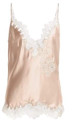Carine Gilson Lace Trimmed Silk Satin Cami Top - Womens - Light Pink