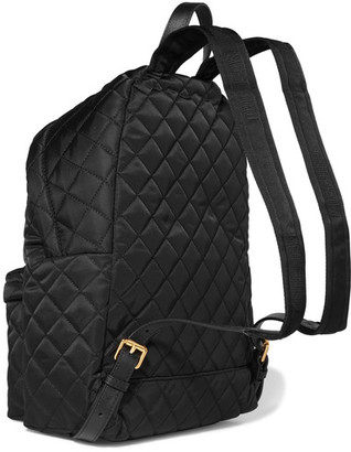 Moschino Appliquéd Quilted Shell Backpack - Gold