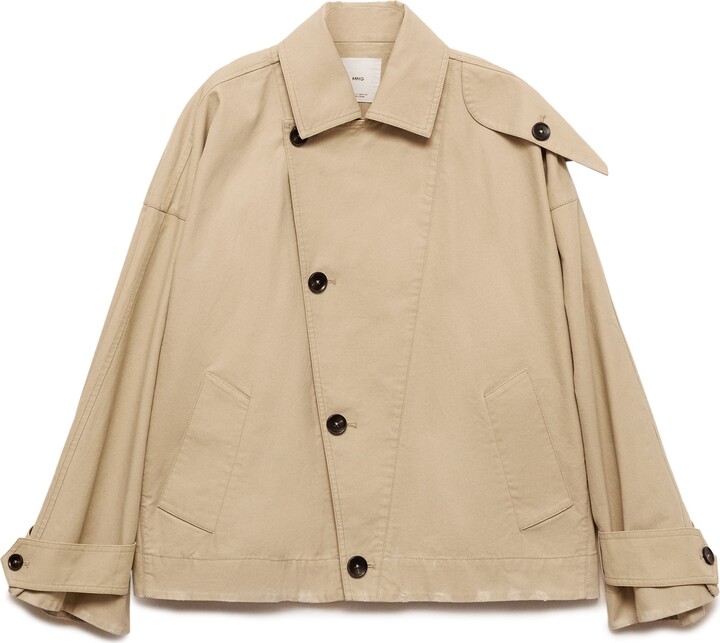 MANGO Julia Asymmetric Trench Coat ShopStyle