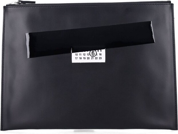 MM6 MAISON MARGIELA Logo Patch Medium Pouch Bag