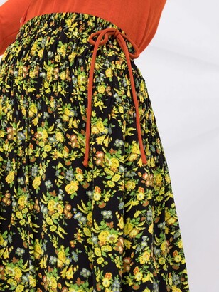 Paul Smith Floral-Print High-Waist Skirt