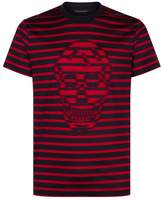 Thumbnail for your product : Alexander McQueen Blurred Skull Striped T-Shirt
