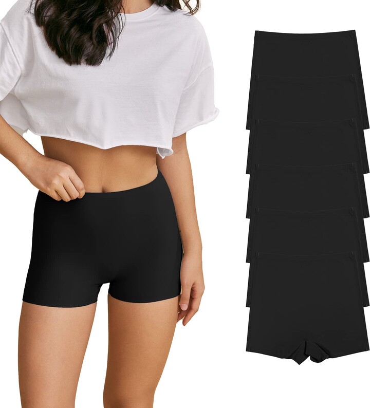 SHARICCA Seamless Women Boxers Underwear High Waist Boxershorts