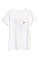Thumbnail for your product : H&M T-shirt with Motif - White/roses - Women