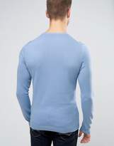 Thumbnail for your product : ASOS Cotton Crew Neck Sweater in Muscle Fit