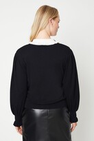 Thumbnail for your product : Oasis Womens Woven Collar Knitted Cardigan