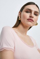 Thumbnail for your product : Karen Millen Lace Essential Jersey T-shirt