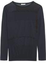 Nina Ricci Paneled Cotton-Blend Sweater