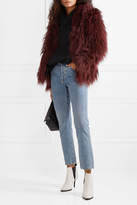 Thumbnail for your product : House of Fluff - Faux Fur Coat - Burgundy