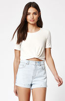 Thumbnail for your product : La Hearts Tie Front Ribbed T-Shirt