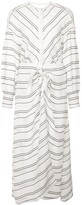 Thumbnail for your product : Proenza Schouler Crepe Striped Long Sleeve Dress