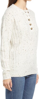 Madewell Donegal Bowden Coziest Yarn Henley Sweater