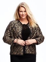 Thumbnail for your product : Old Navy Jacquard Plus-Size Open-Front Jacket