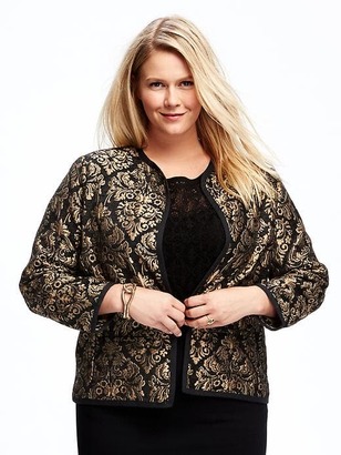 Old Navy Jacquard Plus-Size Open-Front Jacket