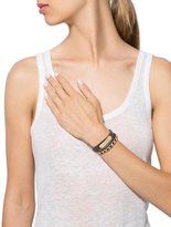 Thumbnail for your product : Michael Kors Chocolate Leather Double Wrap Bracelet