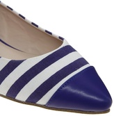 Thumbnail for your product : London Rebel Stripe Detail Pointed Flat Shoe