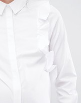 Thumbnail for your product : ASOS Maternity Smart Ruffle Front Shirt