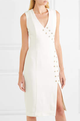 Rebecca Vallance Adriatic Eyelet-embellished Crepe Midi Dress - White
