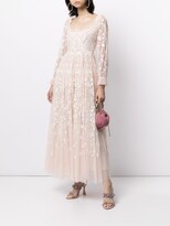Thumbnail for your product : Needle & Thread Sweet Marie embroidered tulle gown