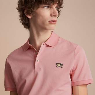 Burberry Fitted Mercerised Cotton-Piqué Polo Shirt