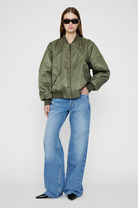 ANINE BING Leon Bomber in Army Green