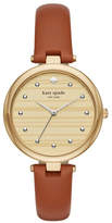 Thumbnail for your product : Kate Spade Goldtone Leather Varick Watch