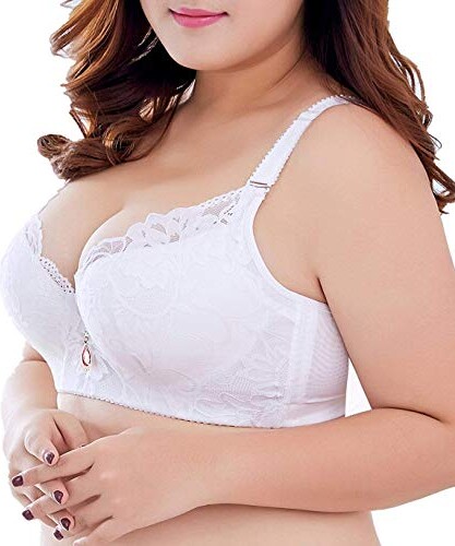ToVii TESNATEVY Women Lace Bra Plus Size Floral Embroidery Lace