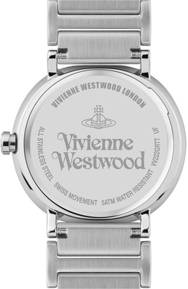 Vivienne Westwood Clerkenwell Soft Green and Rose Gold Orb Dial Two Tone Stainless Steel H Link Bracelet Watch