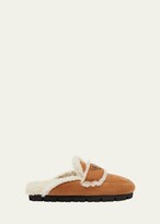 Thumbnail for your product : Prada Flat Shearling Fur-Lined Mules