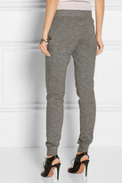 Thumbnail for your product : Alexander Wang T by Cotton-blend fleece track pants
