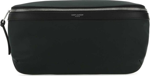 Saint Laurent Logo Printed Padded Belt Bag - Black