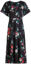 Thumbnail for your product : boohoo Folk Floral Lace Up Midi Dress