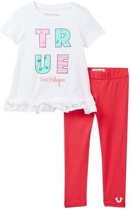 True Religion Ruffle Tunic & Leggings Set (Toddler Girls)