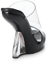 Thumbnail for your product : Alexander McQueen Translucent & Leather Lucite-Heel Sandals