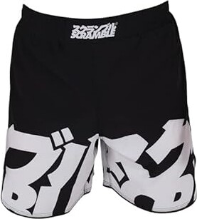 Scramble BAKA MMA Fight Shorts- Black & White. Grappling Training Gym ...